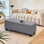 Grimstad Upholstered Fabric Storage Ottoman, Storage Bench with Button-Tufted