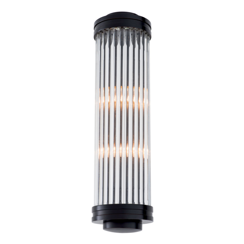 Gascogne Flush Mounted Sconce, Bronze/Clear, 2 Lights