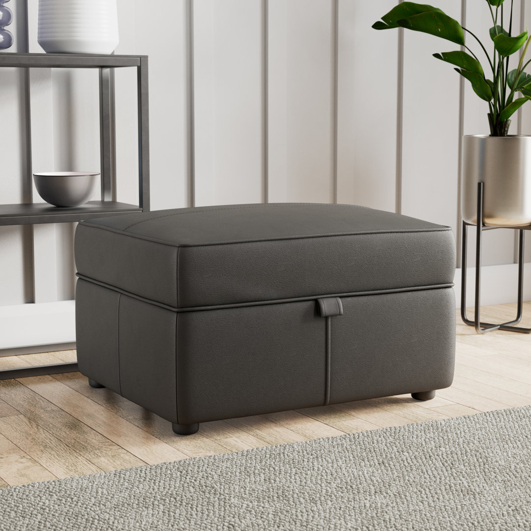 Marylin Wide Rectangle Footstool Ottoman with Storage