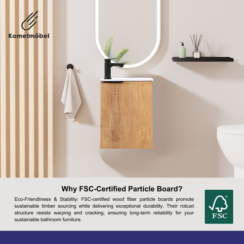 Single Bathroom Vanity with Resin Basin