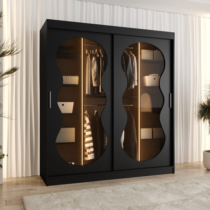 Sylina 2 Door Wardrobe, Black