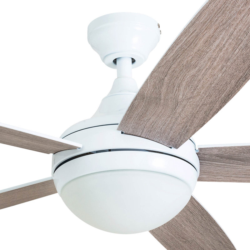 Ventilateur de plafond avec lumière DEL Ashby, Blanc