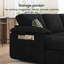 Canapé modulaire en forme de L avec lit escamotable, canapé-lit modulaire avec rangement, noir-1559635980