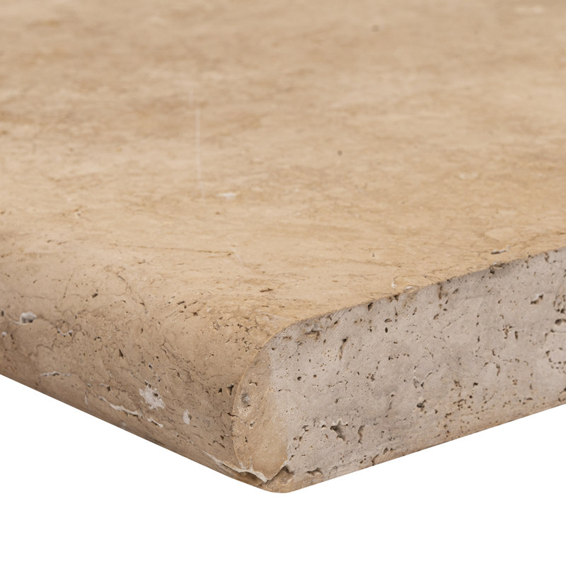 Tuscany Ivory 16" X 24 Tumbled Travertine Pool Coping