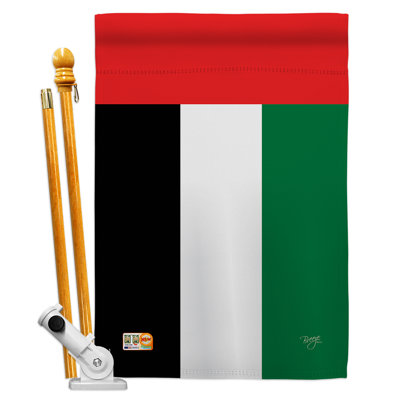 Double Sided 40'' H x 28'' W Polyester Flag Set