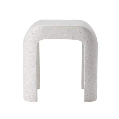Table d'appoint en U Mgo, blanc moucheté