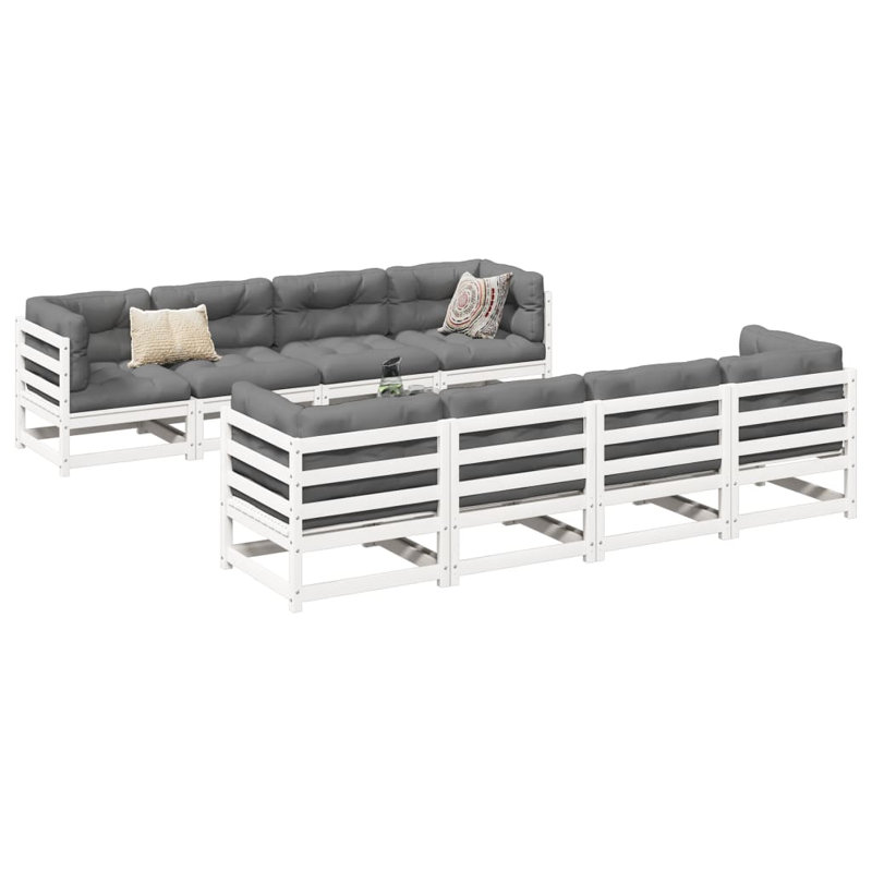 Kristiana 70cm Wide Rectangle Patio Sofa, Grey, White