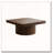 34.6'' Square Coffee Table For Living Room, Modern Wood Veneer Top With Parquet Pattern & Cylindrical Base, Thickened Tabletop, Easy Assembly-1570445511