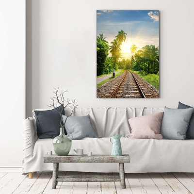 Railroad Tracks - Wrapped Canvas Print