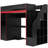 Gaming Loft Bed with Desk and Storage,LED Lights, Twin-1680509012
