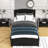 Twin Size Wood Platform Bed with Headboard-1033086952