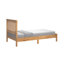 Structure de lit Ophelia & Co. Monaco en bois massif avec tête de lit à lattes, lit plateforme rustique en bois de pin style Mission avec poteaux épais, aucun sommier requis-384661758
