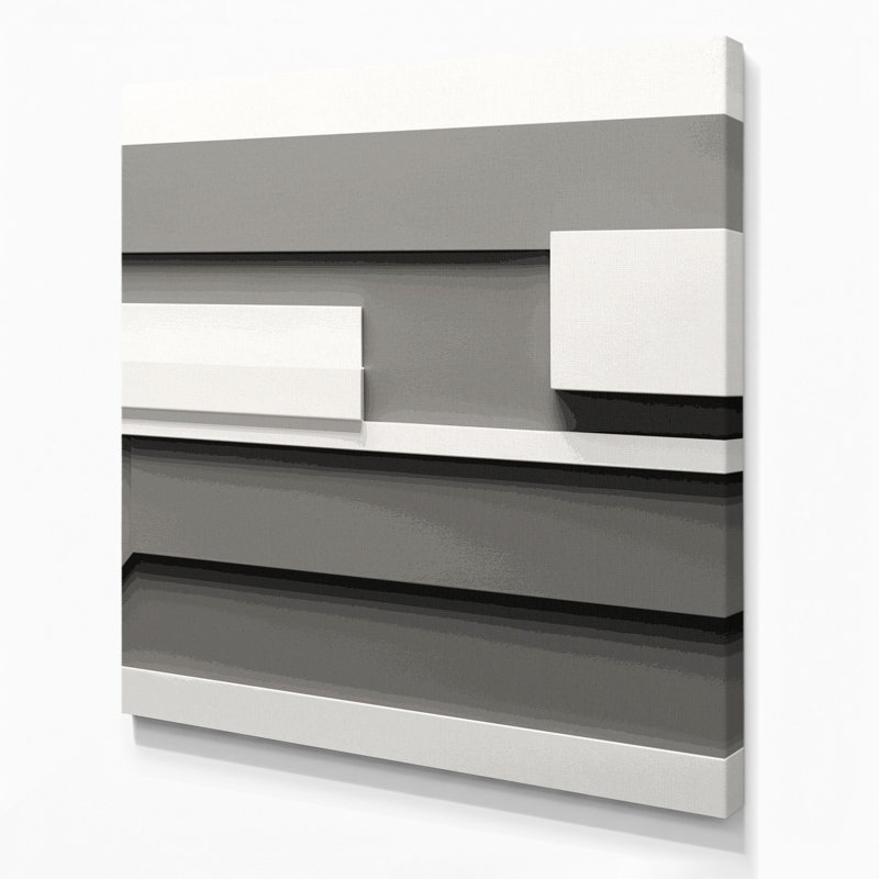 Minimalisme 12, art mural sur toile grise, H 12 po x l 12 po