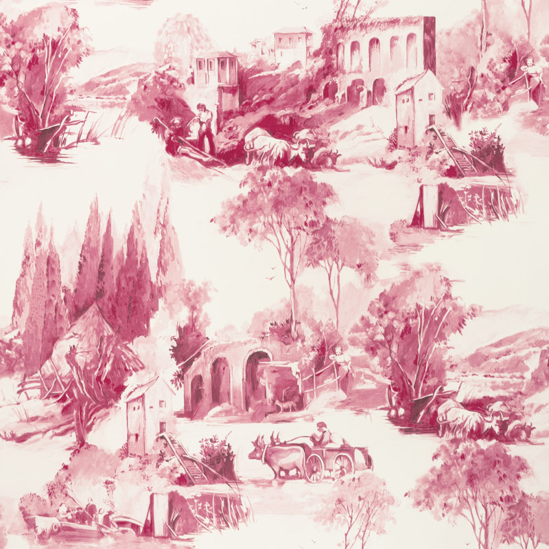 Colony Anastacia Wallpaper 10.06m x 53cm, Raspberry