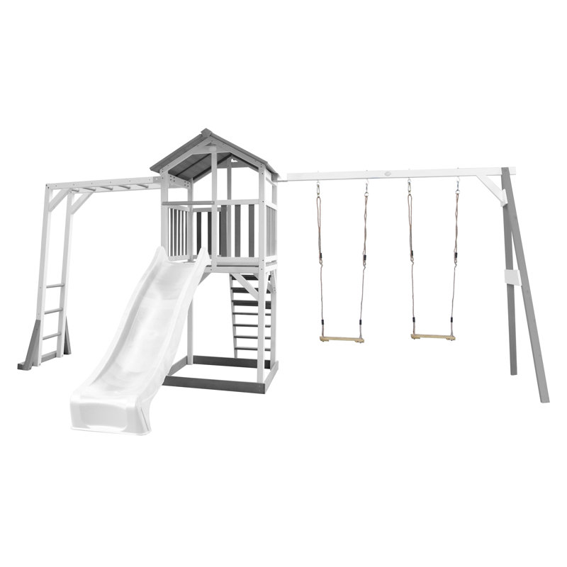 AXI Hemlock Swing Set with 2 Swing(s) , 1 Slide(s), White