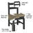 18'' H Pine Solid Wood Side Chair