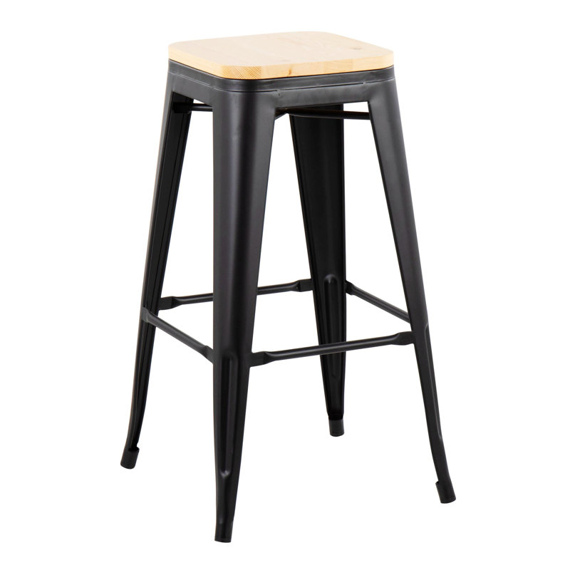 Tabouret Joncarlo, Cadre beige / noir