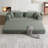 78.7-Inch Convertible Sleeper Sofa Bed With Cylindrical Pillow, Chenille Folding Mattress Couch With Side Pocket For Living Room And Bedroom-1973453090