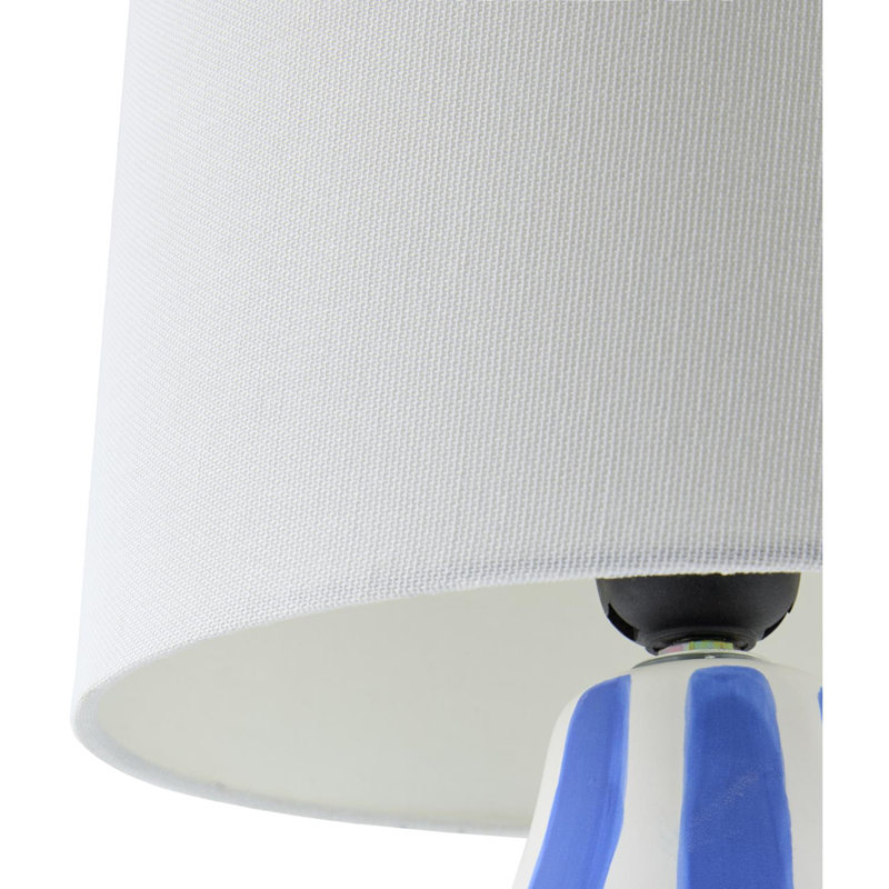 Owes Table Lamp, Blue/White