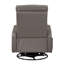 Fauteuil inclinable oscillant 1pc avec revêtement pivotant en cuir moka et meubles de salon-1241573334