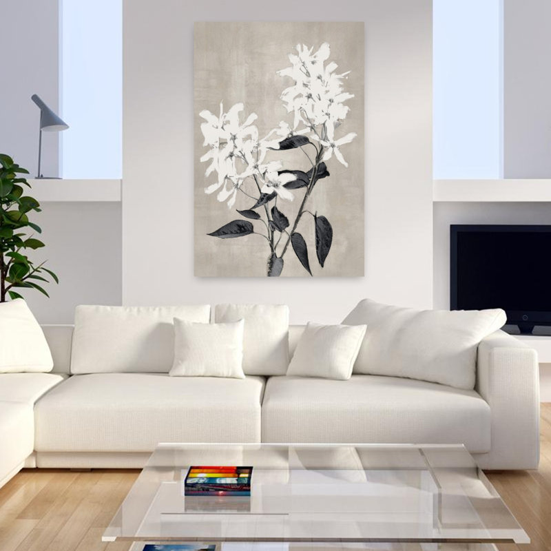 Fleurs d'hier délicates, art contemporain abstrait, H 48 po x l 32 po