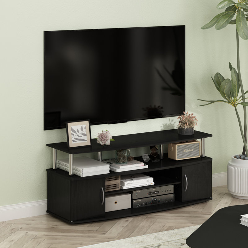 Lansing TV Stand, Americano/Chrome