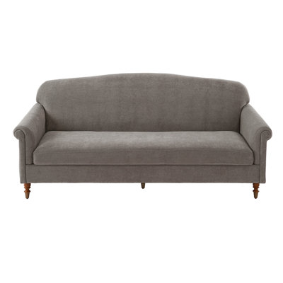 Modern Loveseat Sofa 77.5" 2-seater Couch Upholstered Loveseat with Rolled Arms for Living Room, Reading Corner and Small Spaces, Grey