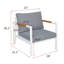 Chaise de patio avec coussins Haussman