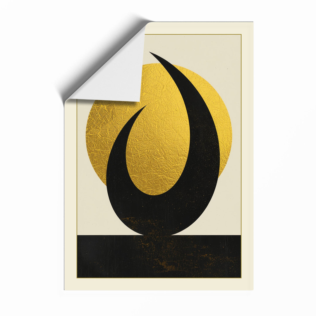 Golden Form Minimalist Framed Art Print