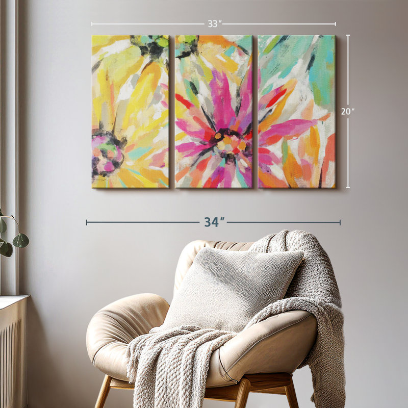 " Abstracted Petals II ", 20" H x 33" W x 1.25" D
