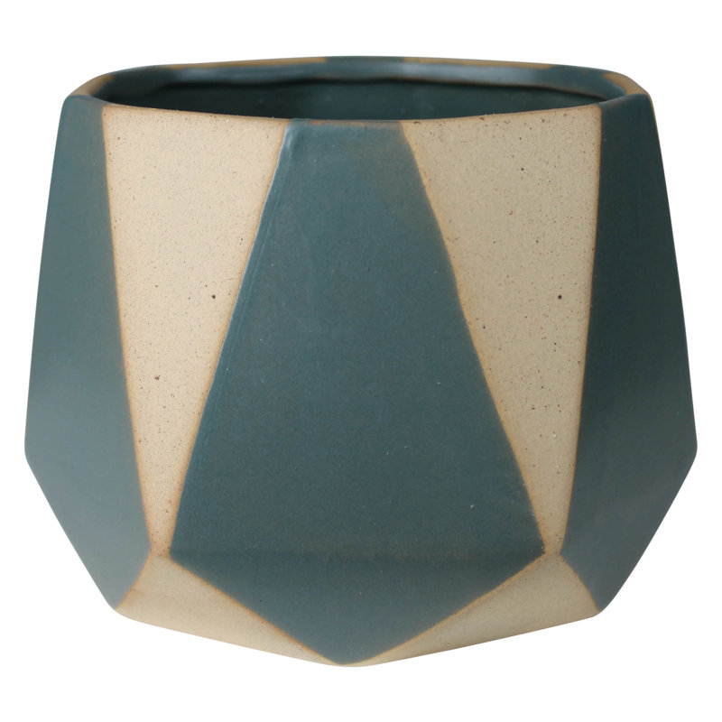 Geometric Shapes Cachepot, Green