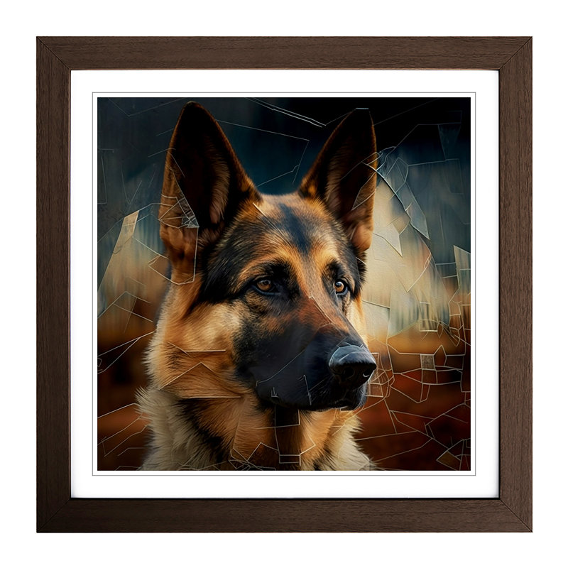 Single Picture Frame Print on Wood, Walnut