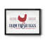 Farm Fresh Eggs - Reproduction d'art textuel sur papier encadré-1534237238-1534237241