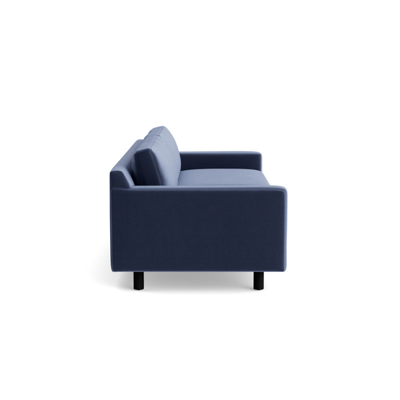 Hunter No Welt 100 Sofa, Black, Performance Velvet - Indigo