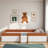 Upholstered Daybed Frame With Fence And Stairs-1581155101