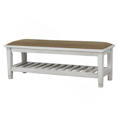 Antique White Bench