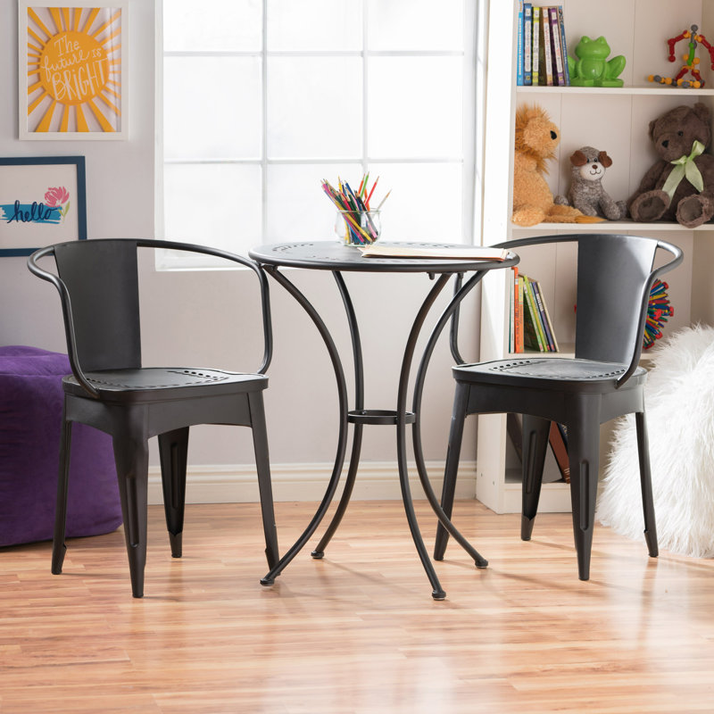 ENSEMBLE MÉTAL 3 PCS LOURDES, Noir