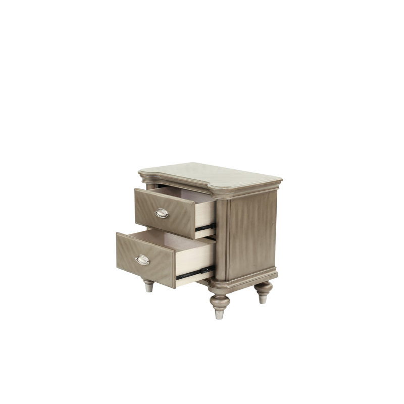Table de chevet de luxe 2 pièces pour table de chevet en bois massif avec rangement