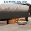 Bed Frame With Adjustable Headboard, Wooden Slats Support-1840291352