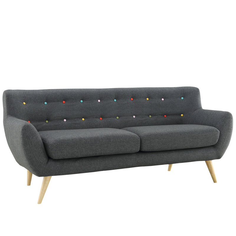 Canapé moderne avec capitonnage à boutons Carson Carrington Brandbu de Modway, Velours performance gris