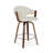 26"  Modern Upholstered Swivel Leather Counter Stools With Curved Seat And Back-2105641120