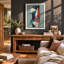 Angular Forms In Motion Geometric - Print-1504377347-1504377345