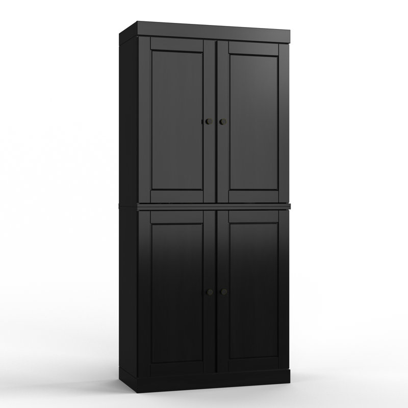 32" W x 71.5" H 100% Solid Wood Freestanding Bathroom Linen Cabinet with Doors, 2 Drawers & Adjustable Shelves – Modular Storage Organizer