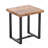 2 Pieces Small Tea Table,Walnut Night Stand,MDF Sidetable,  Sofa Table With Metal Leg
