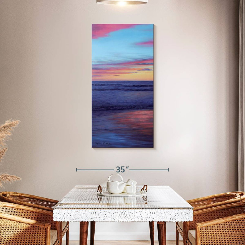 Seascapes, Californie, coucher de soleil, H 48 po x l 24 po