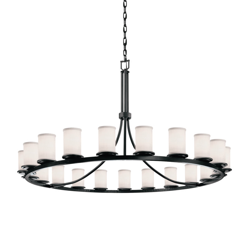Lustre tambour 21 lumières Sav, Bronze foncé, Incandescent