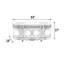 Meuble-lavabo double mural 84 po Normandie Platina