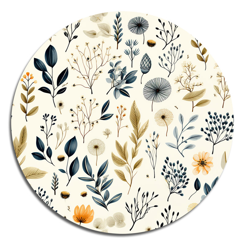 Wincanton - art floral rond en métal, H 16 po x l 16 po
