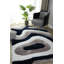 Tapis à poils longs bleu / gris / blanc Thionville-221123460
