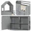 Élégant lit mezzanine simple avec bureau coulissant, rangement intégré et conception de maisonnette - solution ultime pour économiser de l'espace pour les enfants-2070164329